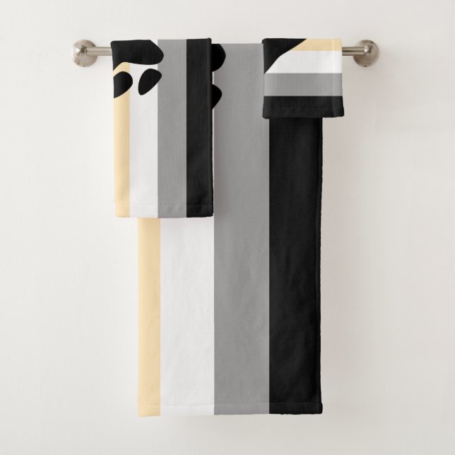 Bärenflagge mit Paw Badhandtuch Set (Insitu)