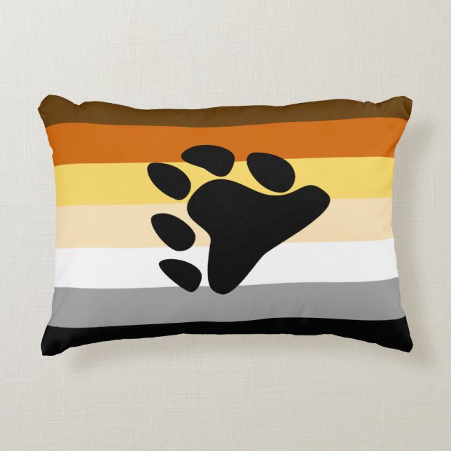 Bärenflagge mit Paw Dekokissen (Vorderseite)
