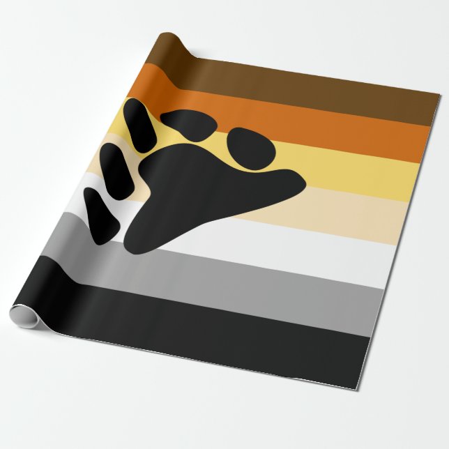 Bärenflagge mit Paw Geschenkpapier (Ungerollt)