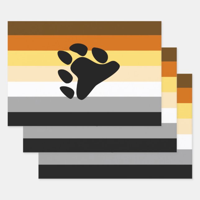 Bärenflagge mit Paw Geschenkpapier Set (Set)