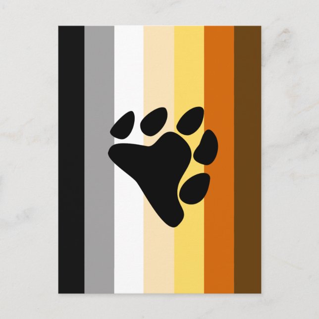 Bärenflagge mit Paw Postkarte (Vorderseite)