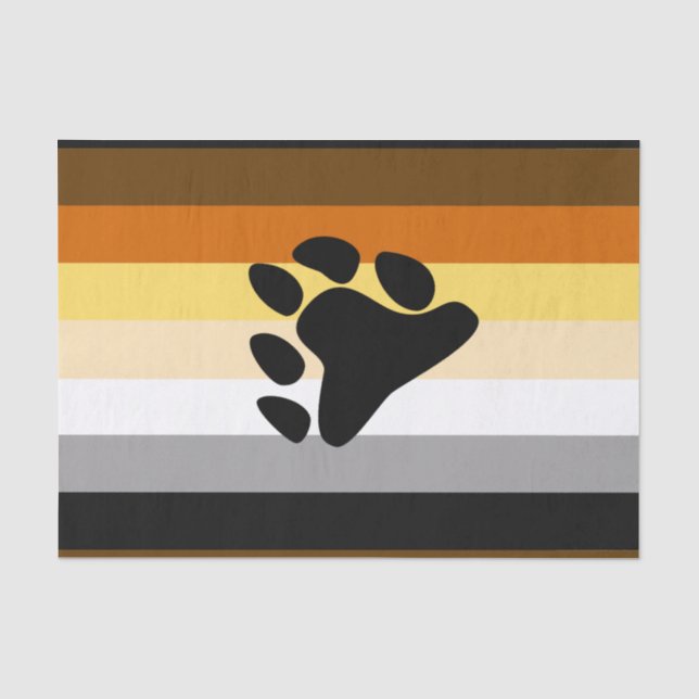 Bärenflagge mit Paw Seidenpapier (Vorderseite)