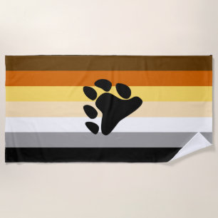 Bärenflagge mit Paw Strandtuch