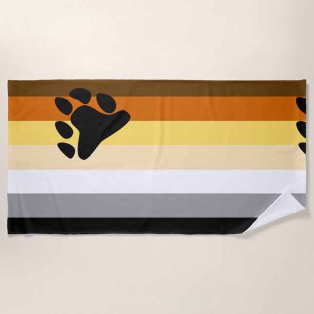 Bärenflagge Strandtuch (Vorderseite)