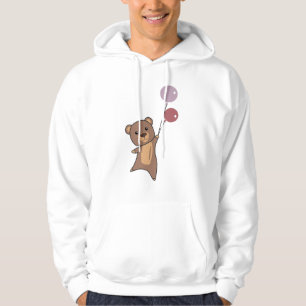 Bärenfliegen mit Balloons-Niedlichen Tieren Hoodie
