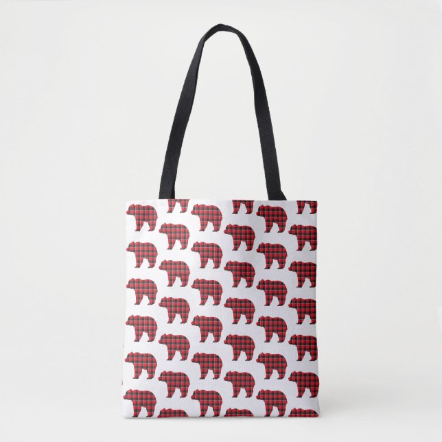 Bärenförmiges Karo Rot Schwarz Buffalo (Vorderseite)