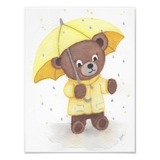 Bärenfuß im Regen Fotodruck (Vorne)