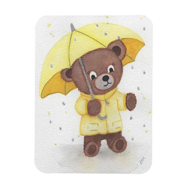 Bärenfuß im Regen Magnet (Vertikal)