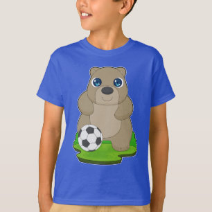 Bärenfußball-Fußball T-Shirt