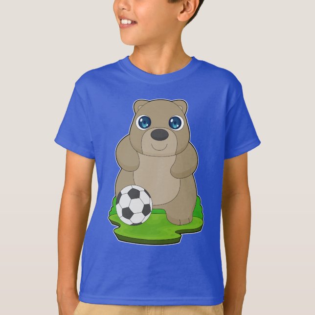 Bärenfußball-Fußball T-Shirt (Vorderseite)