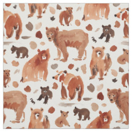 BärenGEBIET Brown Mama and Cub Kinderzimmer Bears Stoff