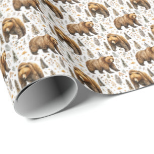 Bärengemenge Geschenke Wrap Wildtiere Geschenkpapier