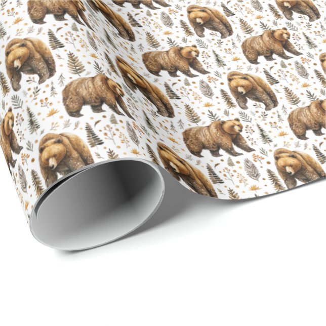 Bärengemenge Geschenke Wrap Wildtiere Geschenkpapier (Rolleneckpunkt)