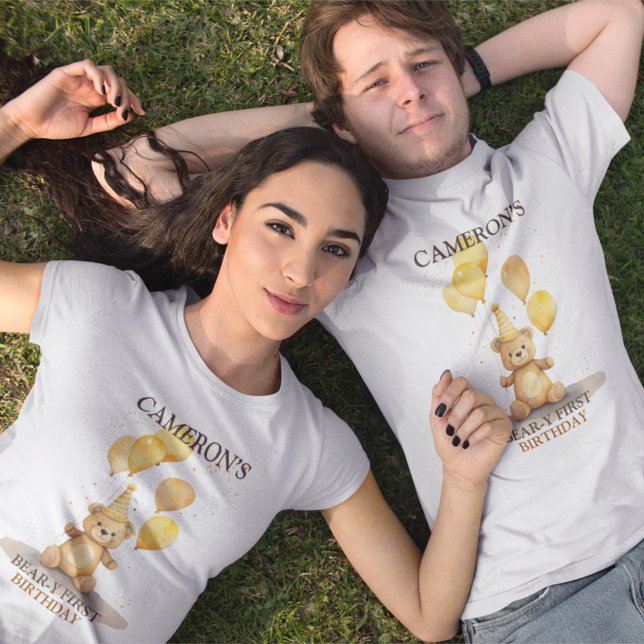 Bärengeschlecht erster Geburtstag neutraler Gelbbb T-Shirt (Von Creator hochgeladen)
