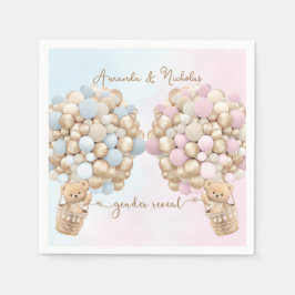 Bärengeschlecht zeigt Babydusche Serviette