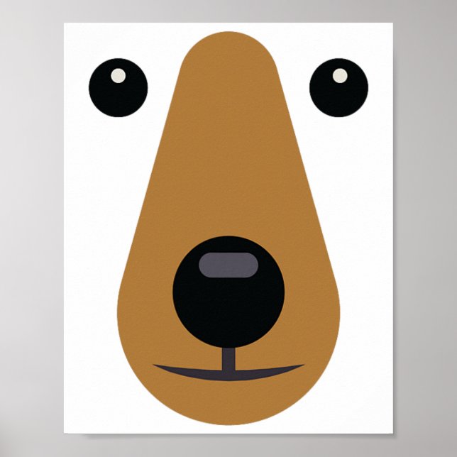 Bärengesicht Niedlich leicht Halloween Kostüm Kind Poster (Vorne)