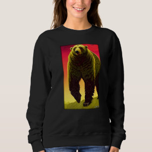 Bärengräber und Raubtierarten für wild lebende Tie Sweatshirt