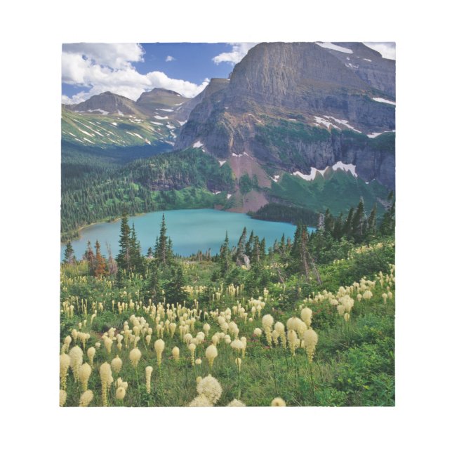 Bärengras über dem Grinnellsee Notizblock (Vorderseite)