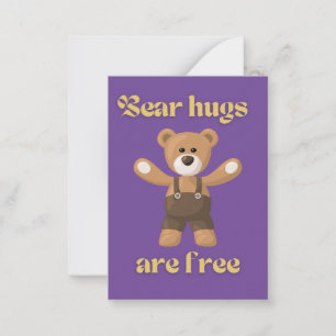 Bärenhugs sind gratis mitteilungskarte