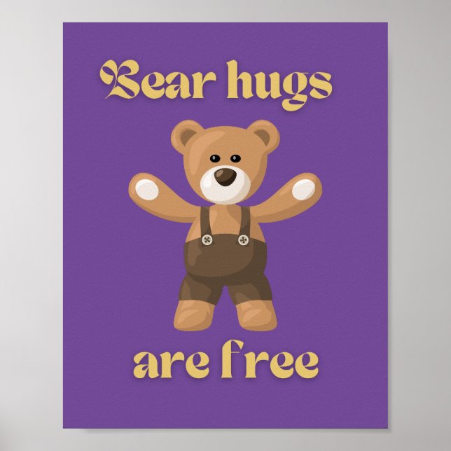 Bärenhugs sind gratis poster (Vorne)