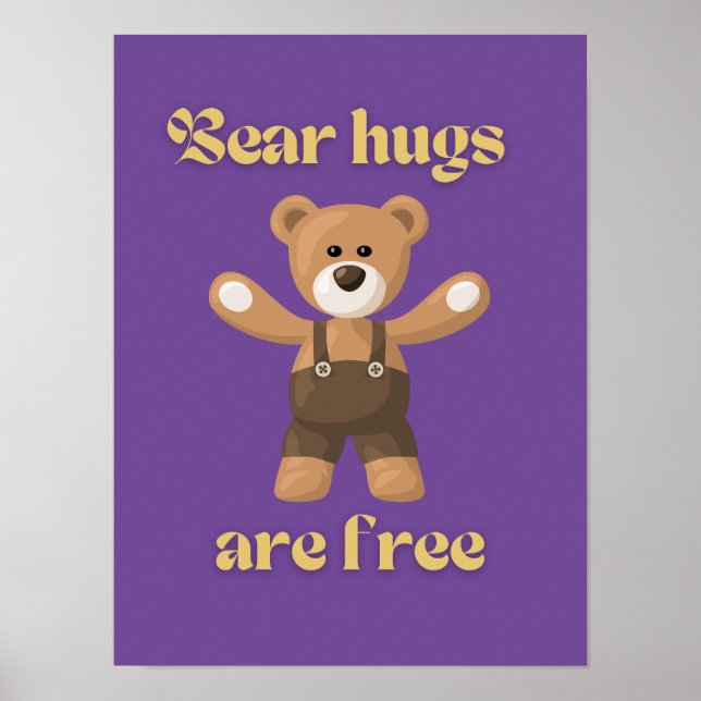 Bärenhugs sind gratis poster (Vorne)