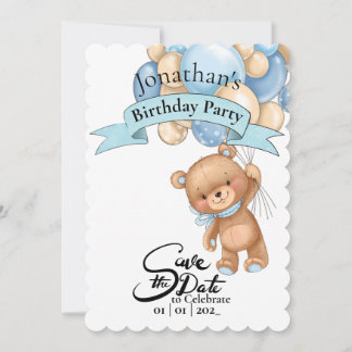 Bärenjunge zum Geburtstag Einladung