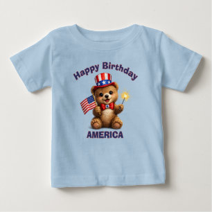 Bärenjunges (5a) Patriotisches Kinder-T-Shirt Baby T-shirt