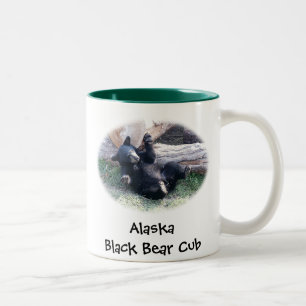 Bärenjungs-Tasse Alaskas schwarze Zweifarbige Tasse