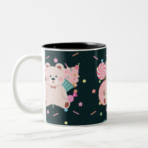 Bärenkaffee-Tasse Zweifarbige Tasse