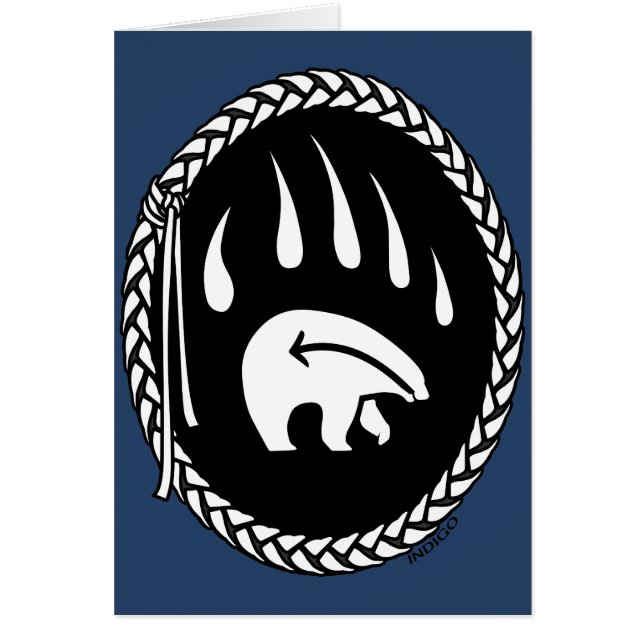 Bärenkarten Maßgeschneiderte Karten für Tribal-Bär (Vorne)