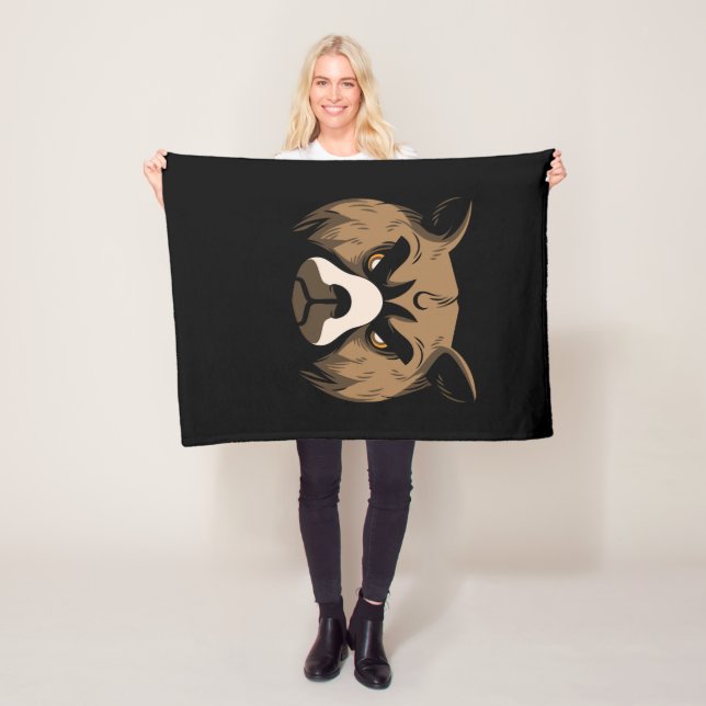 Bärenkopf Fleecedecke (Beispiel)