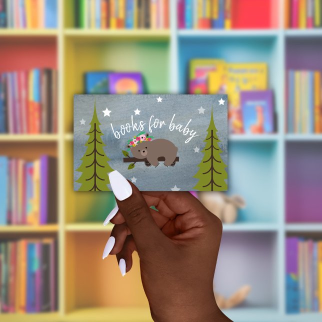 Bärenkuber-Neutral-Baby-Floral-Buchanfrage Begleitkarte (Von Creator hochgeladen)