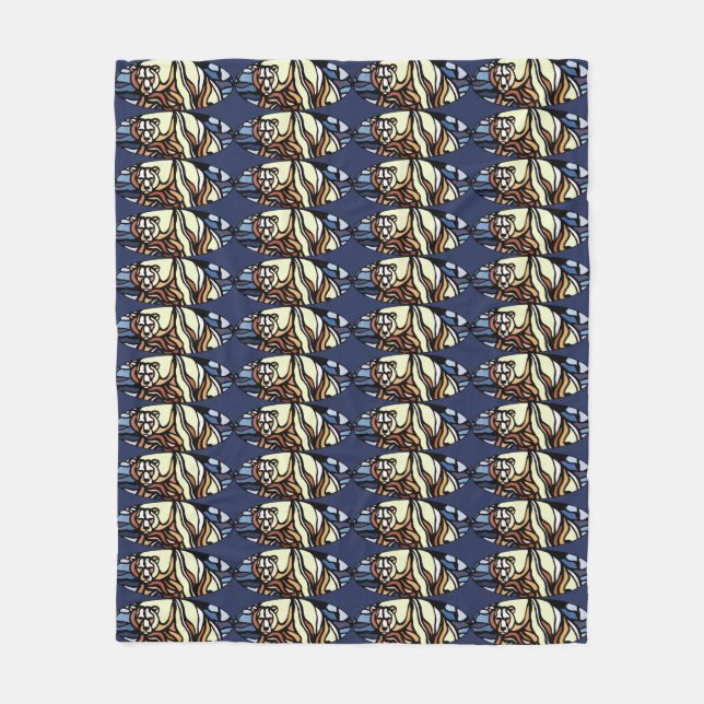 Bärenkunst Blanket Nationalkünstlerische Bärendeck Fleecedecke (Vorderseite)