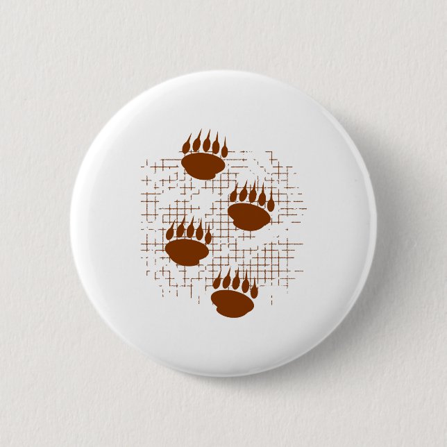 Bärenkuppenstücke auf gerötetem Hintergrund Button (Vorderseite)