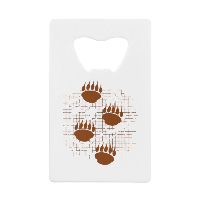 Bärenkuppenstücke auf gerötetem Hintergrund Geldbeutel Flaschenöffner (Vorderseite)