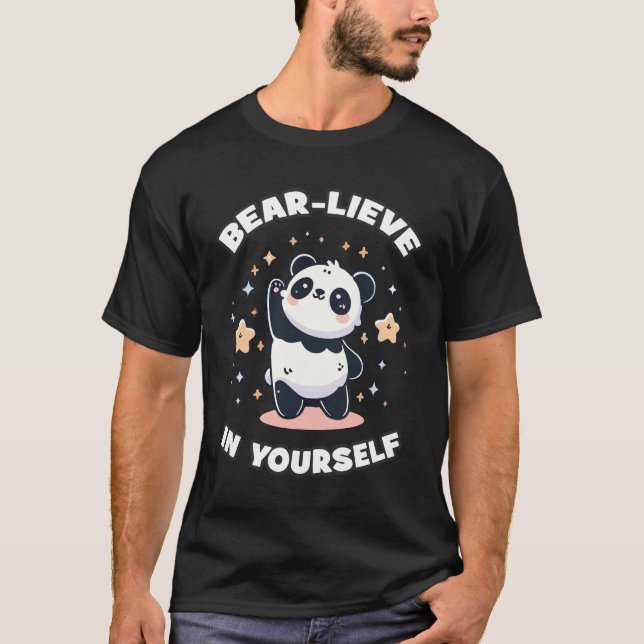Bärenleben in sich selbst - Panda-Positivität T-Shirt (Vorderseite)