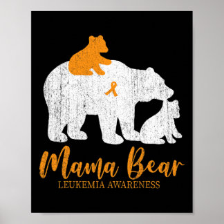 Bärenleukämie Bewusstsein für Frauen Männer Poster