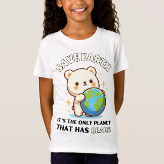 Bärenliebhaber Gerettet Erde Der einzige Planet T-Shirt
