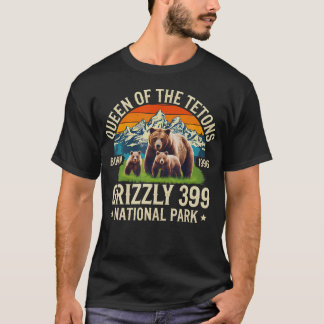 Bärenliebhaber Königin der Tetons Grizzly 399 Nati T-Shirt