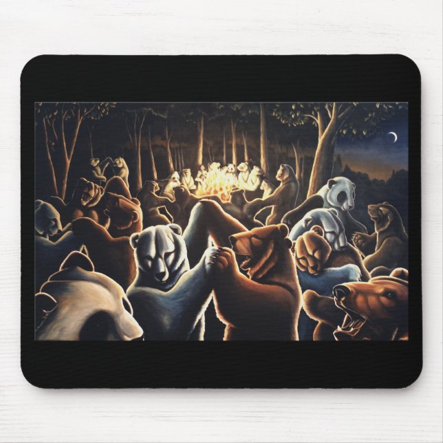 Bärenmalerei Mousepad Wildlife Art Mousepad (Vorne)
