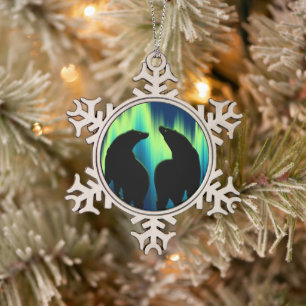 Bärenmuseum Monte San Giorgio Schneeflocken Zinn-Ornament