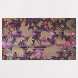 Bärenmuster Etiketten