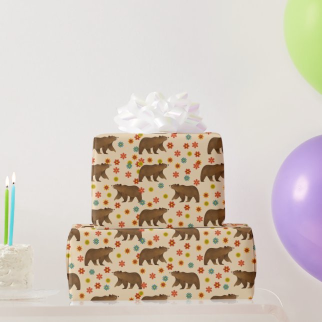 Bärenmuster Geschenkpapier (Partygeschenke)