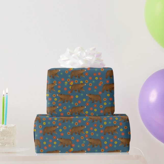 Bärenmuster Geschenkpapier (Partygeschenke)