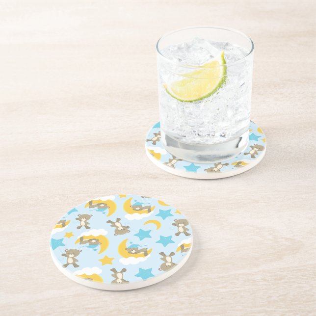 Bärenmuster, Niedliche Bären, Teddybären, Sterne Getränkeuntersetzer (Seite)