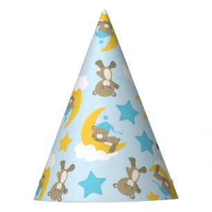Bärenmuster, Niedliche Bären, Teddybären, Sterne Partyhütchen
