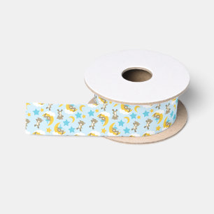 Bärenmuster, Niedliche Bären, Teddybären, Sterne Satinband