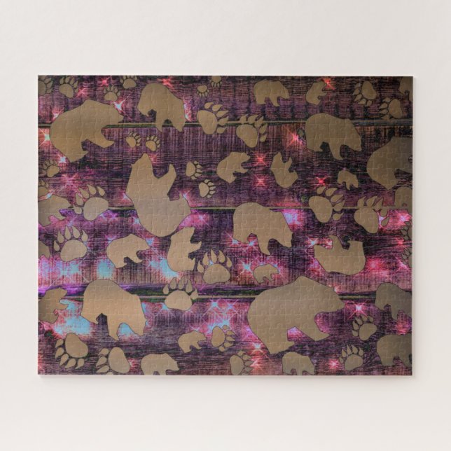 Bärenmuster Puzzle (Horizontal)