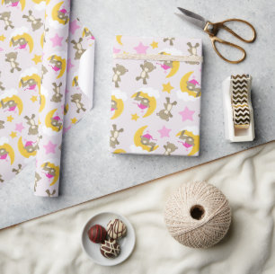 Bärenmuster, Teddybären, Niedliche Bären, Sterne Geschenkpapier