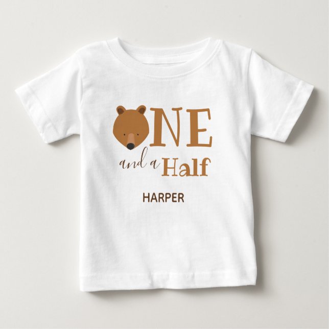 Bärenname 18 Monate Eineinhalb Geburtstag Baby T-shirt (Vorderseite)